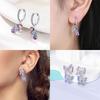 Pink Series 925 Sterling Silver Romantic Flower Butterfly Unicorn Tulip Geometry Earrings Boutique Fine Jewelry Gifts for Women