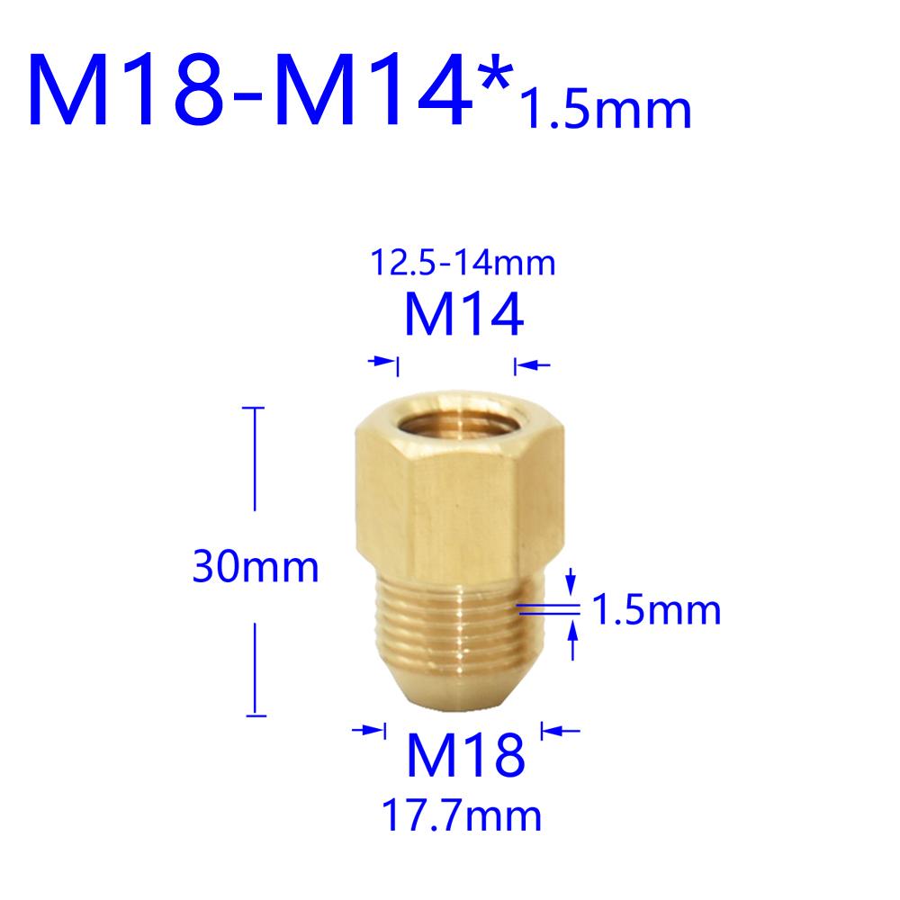 Латунный 3/8" 1/2" M14 M18 M22 Резьбовой Соединитель Наружная Внутренняя Для Аэратора Фильтра Воды Смесителя Медные Фитинги Шаг Резьбы 1,5 мм