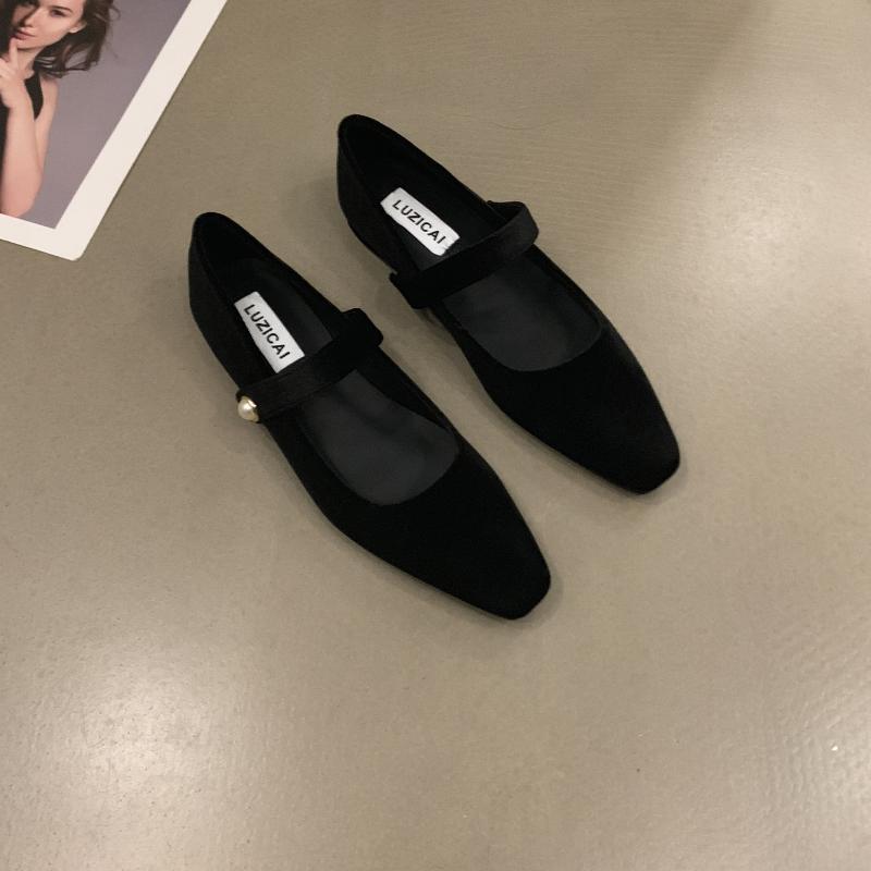 Мода 2025 Весна Женские туфли Мэри Джейн Модные туфли на плоской подошве Лаконичные Туфли-балетки для платья с мягкой подошвой