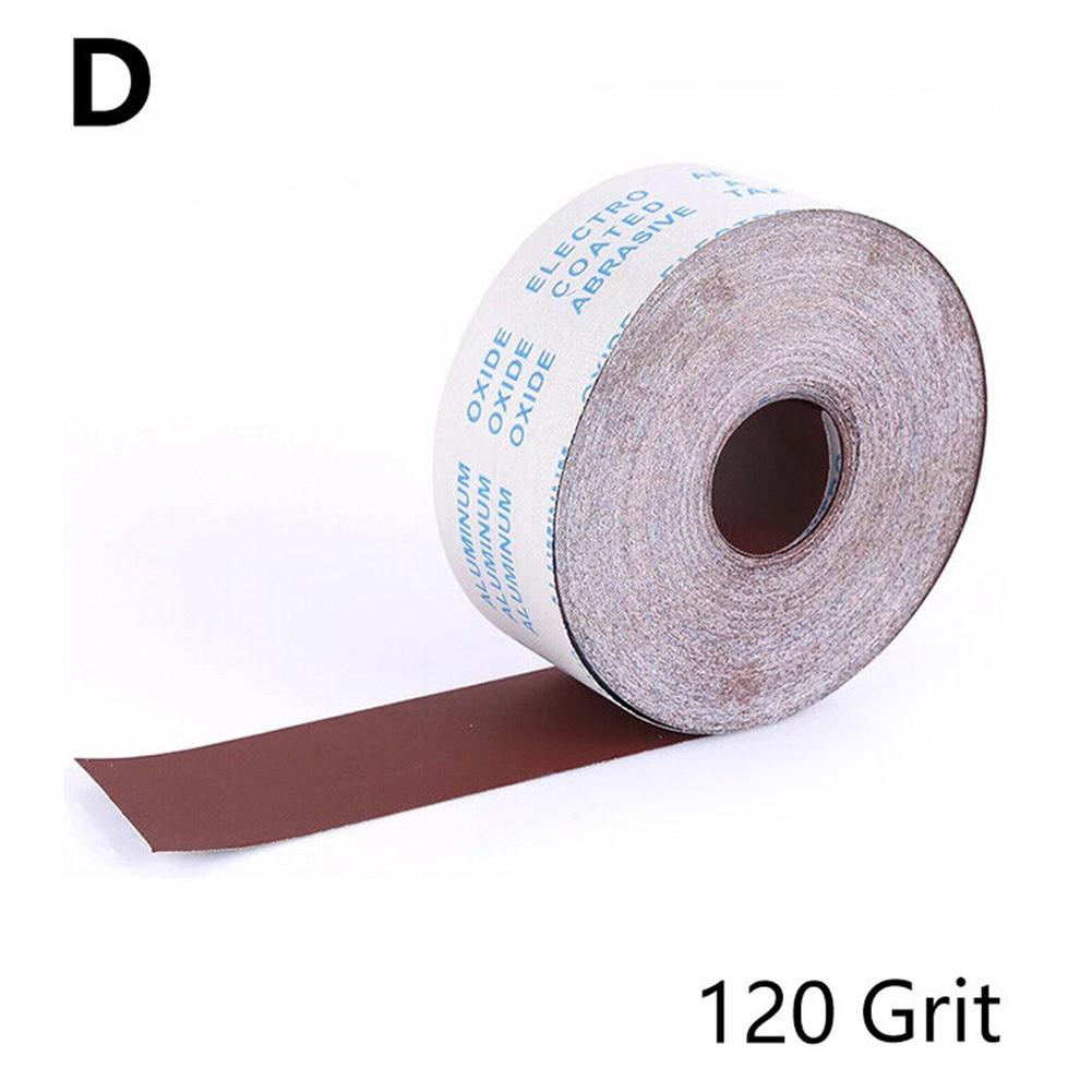 1M*10CM Sandpaper Roll 80-800 Grit Emery Cloth Non-staining Coating