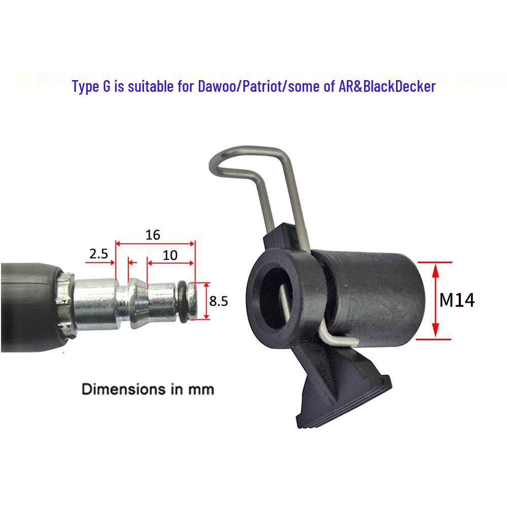 High-Pressure Washer Hose & Water Gun G1/4" M14 Adapter