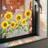 Colorful Sunlight Static Sticker Sunflower Home Decoration Glass Window Wall Sticker