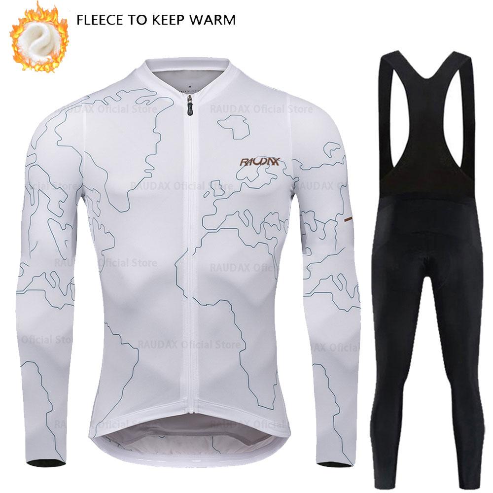 2026 Velvet Warm Cycling Suit Set Winter Thermal Fleece Cycling Jersey Top MTB Bike Outdoor Men's Road Bicycle Clothing Long Sleeves Shirt Uniform
