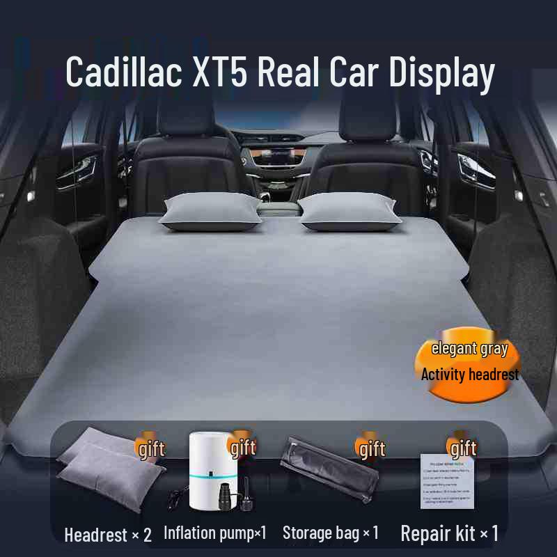 Cadillac XT5 SUV Inflatable Rear Seat Mattress for Trunk Sleeping and Camping