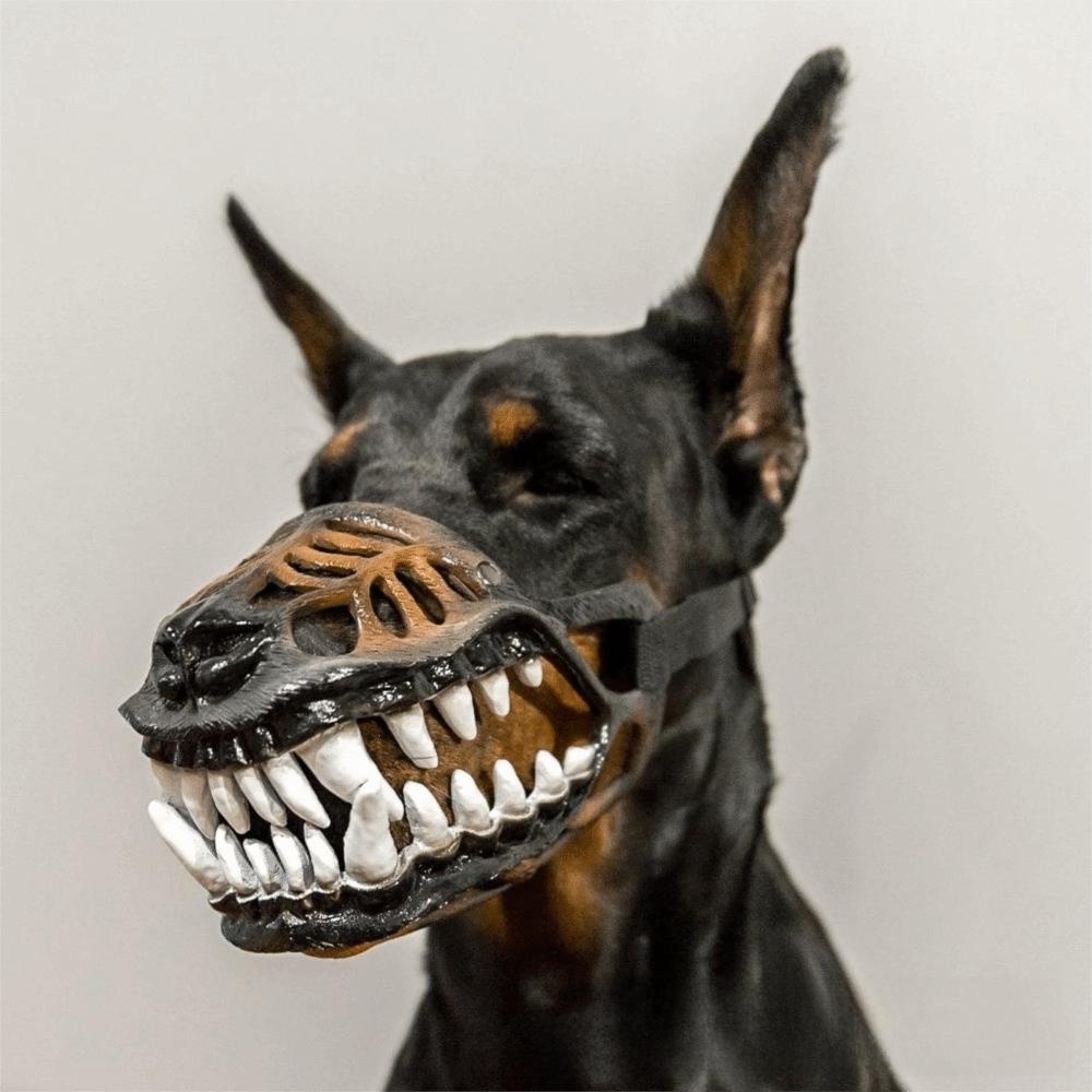 Movable Teeth Dog Muzzle Mask Latex Dinosaur Dog Mask New Dog Costume Mask Halloween Parties