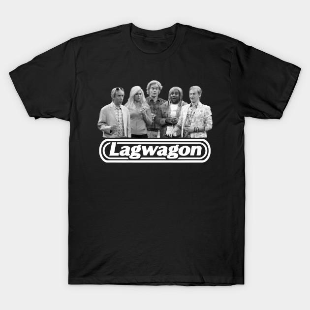 Asian Size Men Black Print T-shirt Vintage Lagwagon Saturday Night Live No-Cut Heat Transfer Print Cotton Tshirt
