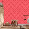 Wallpaper Geometric rhombuses coral and red, coral background 50x1000