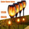 96 LED Outdoor Solar Light Garden Light Channel Light Waterproof Terrace Flashing Dance Torch Flame Light Courtyard Christmas Decoration