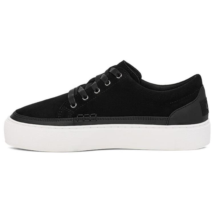 UGG Cakewalk Коровья кожа Низкие кеды Скользкая подошва Скейтбордические ботинки Унисекс Черный 1170554-BLK