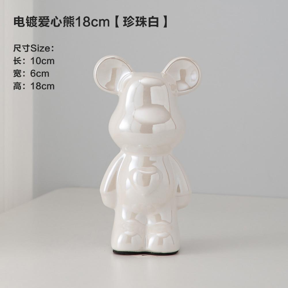 18-28 см европейская гальваническая керамическая кукла-медведь, украшение для домашнего рабочего стола, украшение для гостиной, декоративная статуэтка