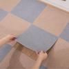 10PCS Patchwork Carpet Self-absorbing Non-adhesive Floor Rug Flocked Polyester Kitchen Bathroom Hotel Office Solid Colour Mat Non-slip