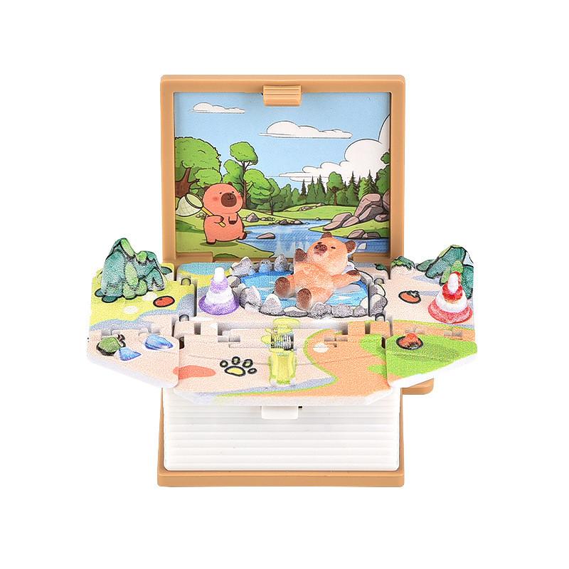 Брелок-брелок 3D Pop-Up Puzzle Book с сценой крепости для снятия стресса и в качестве креативного подарка