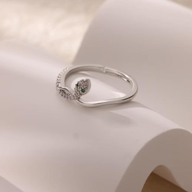 Ретро Кольцо из Титановой Стали Женское Золотая Змея Универсальное Простое Хип-Хоп Личность Открытая Змея Горячая Распродажа Тренд