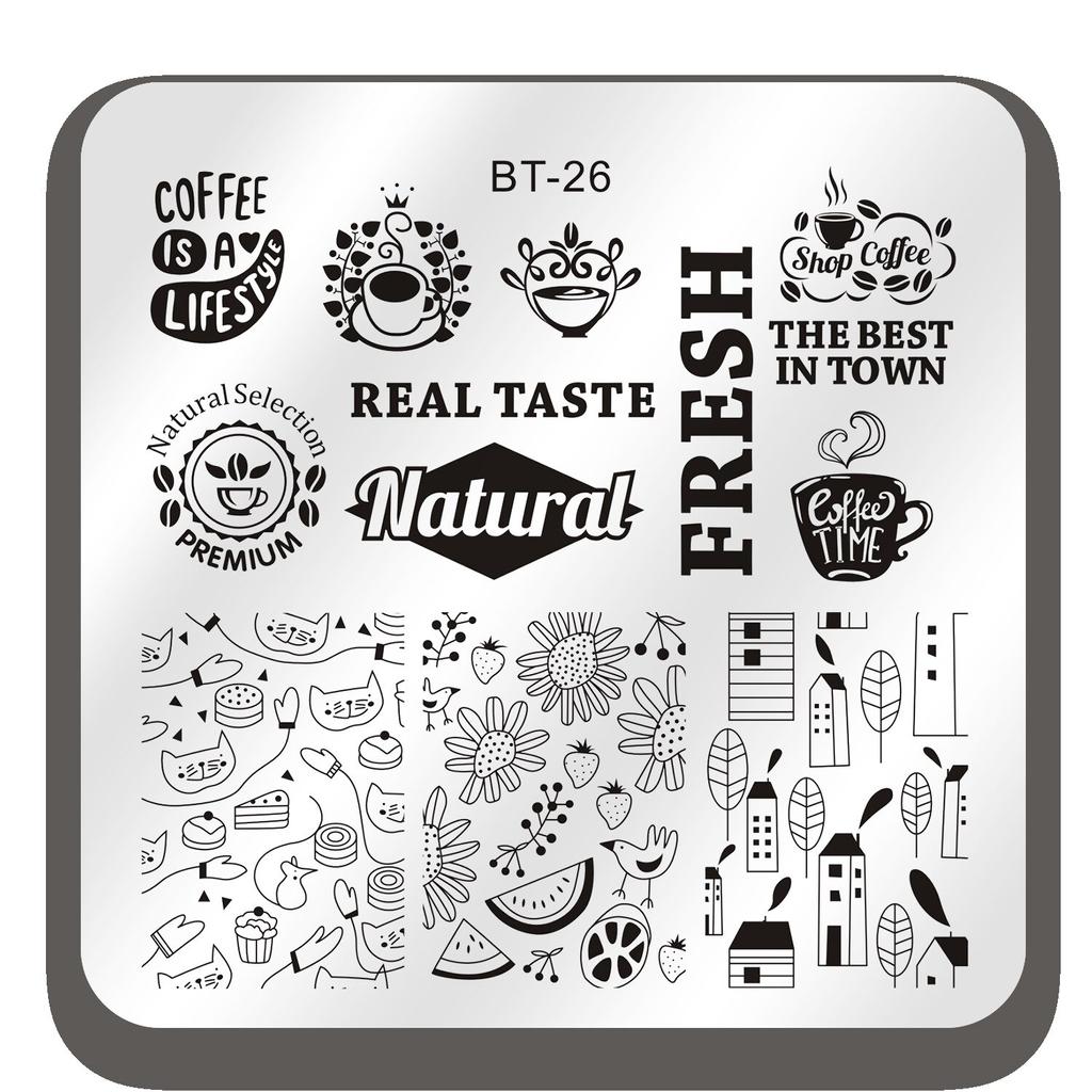 1 PC Nail Art Templates Stamping Plate Design Flower Butterfly Glass Temperature Lace Stamp Templates Plates Image Decor