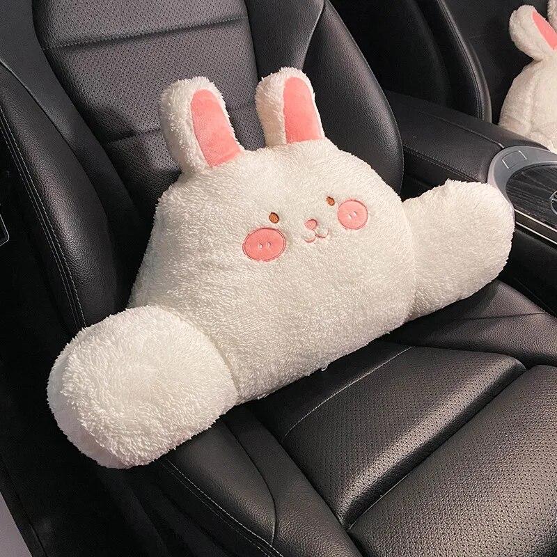 Car Cushion Winter Plush Warm Pillow Lumbar Cushion Car Interior Decorations Fart Cushion Chair Cushion Car Accessories