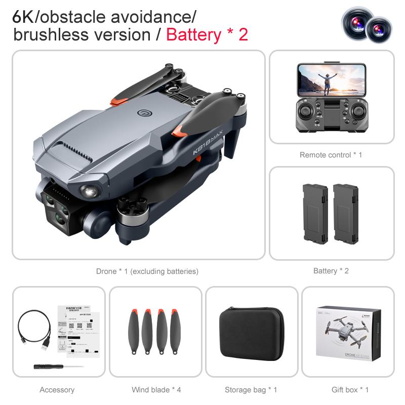 2026 K818 Max Дрон 8K 5 Камер Аэросъемка HD Камера Профессиональный Бесколлекторный Двигатель 360° Предотвращение Препятствий Складной 5G WIFI Квадрокоптер RC БПЛА