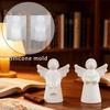DIY Украшение Ангел, Девочка с сердцем, Форма из смолы, Милый ангел, Гипсовая силиконовая форма