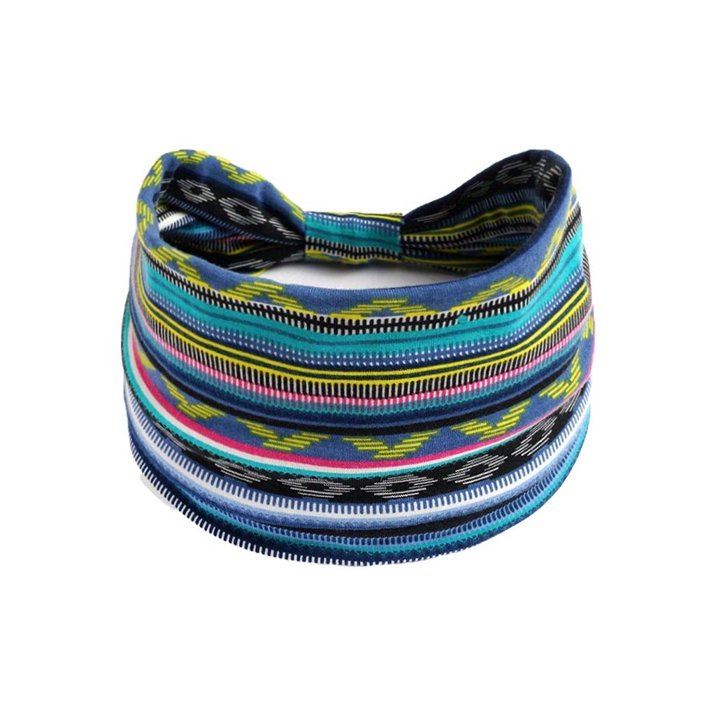 Богемная европейско-американская хлопковая повязка на голову для йоги с принтом, впитывающая пот