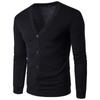 Spring and Autumn Men's Knitted Sweater Men's Solid Color V-Neck Cardigan Knitted Sweater Large Size Men's Sweater