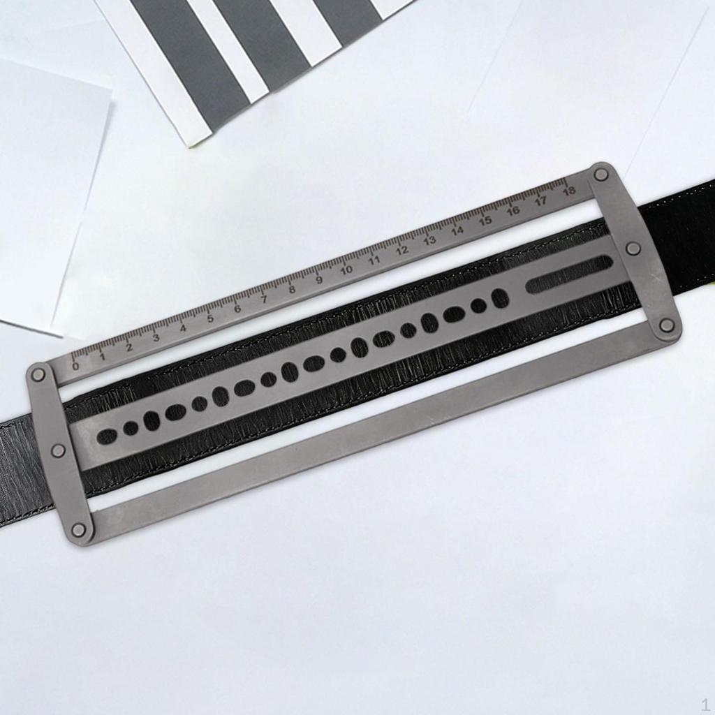 Belt Positioning Auxiliary Ruler End Tool Leatherwork Handcraft DIY Cutting Punch Hole