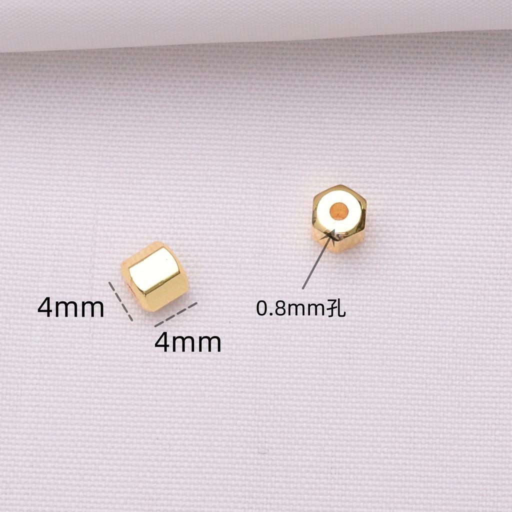 10 шт. 18-каратный золотой пакет, сохраняющий цвет, твердые цилиндрические бусины, разделители, бисер, браслет ручной работы, ожерелье, ювелирные изделия, аксессуары, свободные бусины