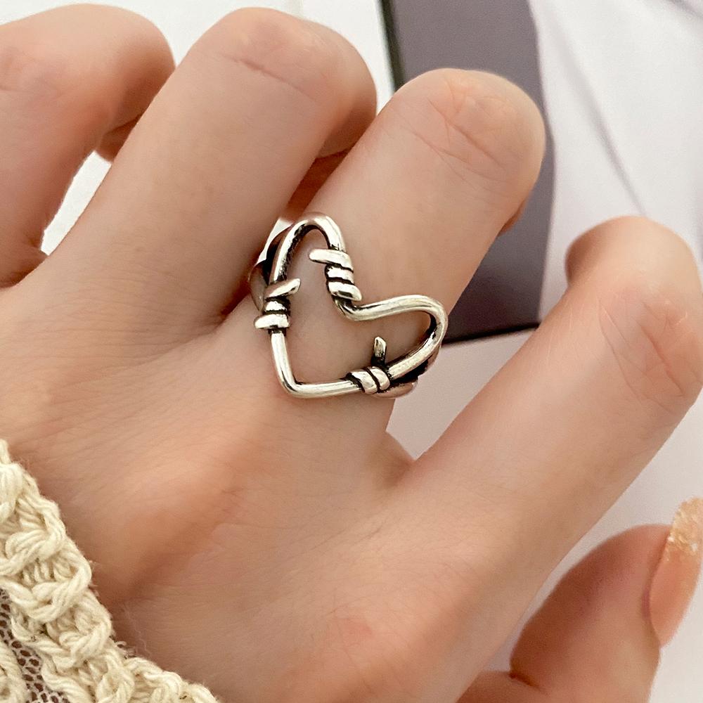 Модное любящее темпераментное элегантное кулонное кольцо женское полое резное ювелирное кольцо