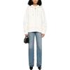 AMIPARIS Solid Color Hooded Zipper Raglan Jacket Women jackets White H23USW423JE0041-WHITE