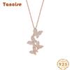 Tancise S925 Sterling Silver Luxury Personality Pendant Necklace Women's Classic Tide Necklace