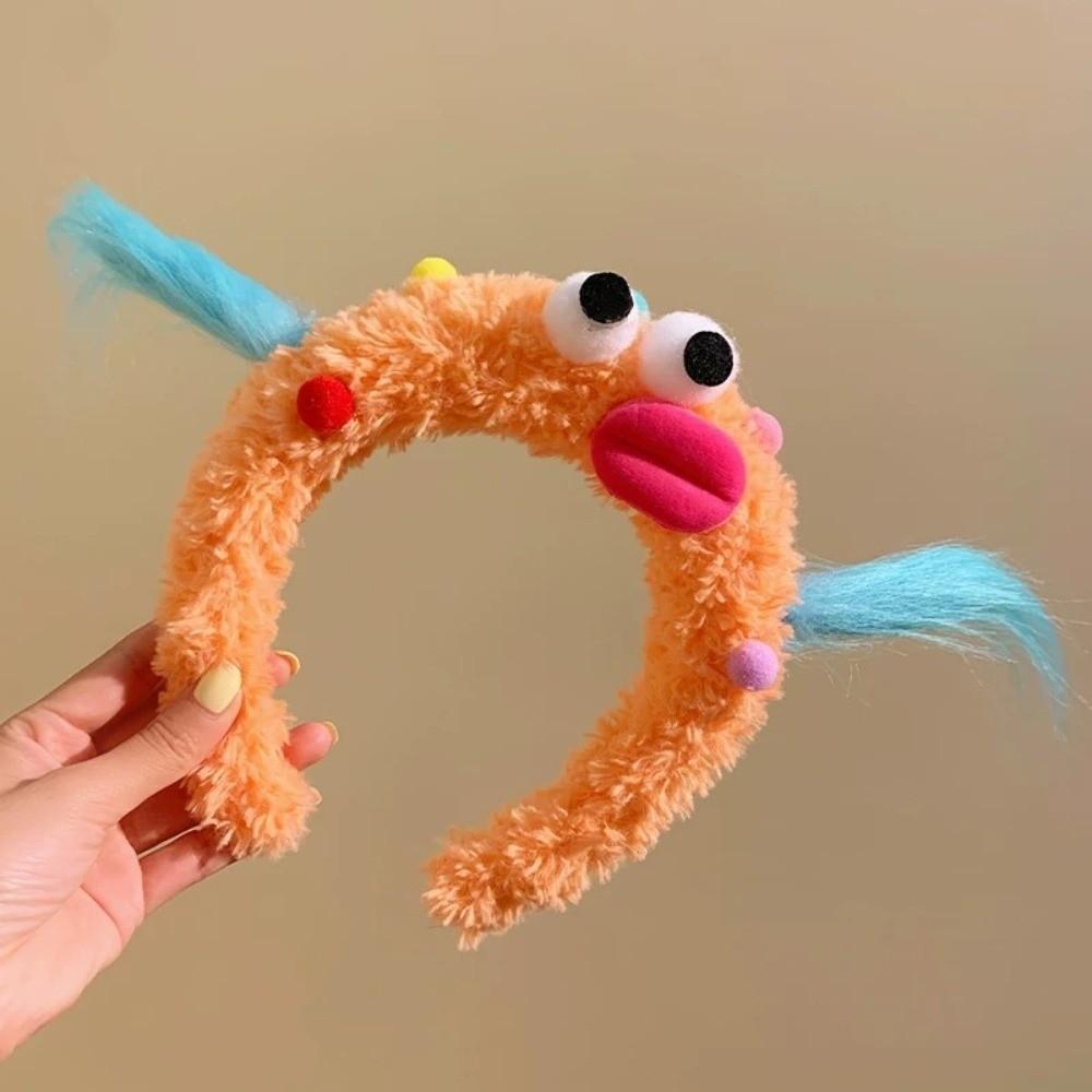 Colorful and Vibrant Big Eyes Plush Headband Hair Accessories Girls Cartoon Hairband Daily