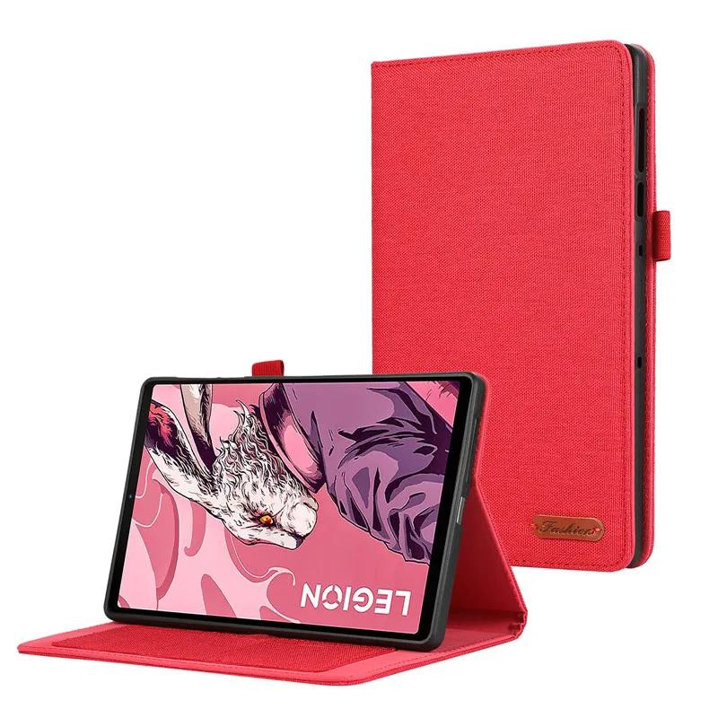 Cloth Solid Protective Funda For Lenovo Legion Y700 Case 8.8 inch 2023 2022 Flip Wallet Slots Shell For Legion Y700 Cover 8.8"