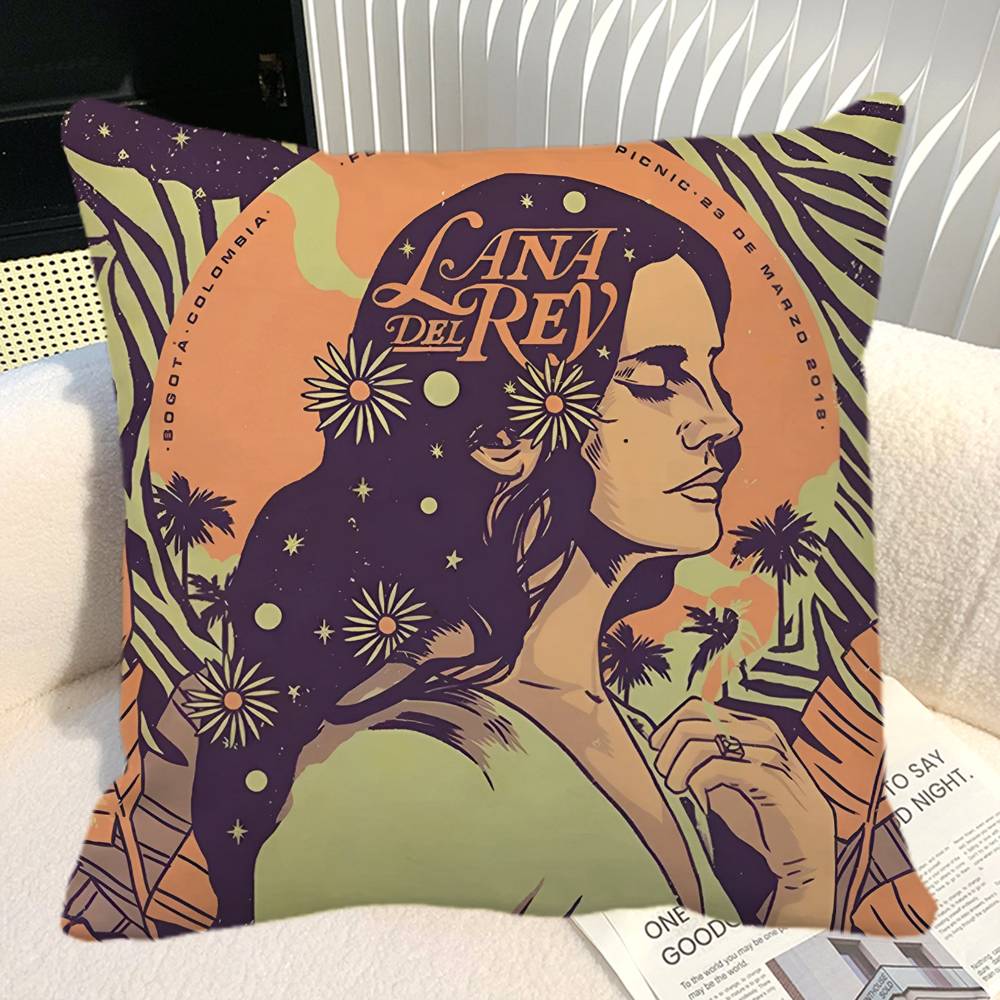 Скандинавская Винтажная Эстетика Чехол на Подушку Lana Del Rey Квадратная Подушка Спальня Диван Отдых Комфортная Подушка Автомобиль Домашний Декор