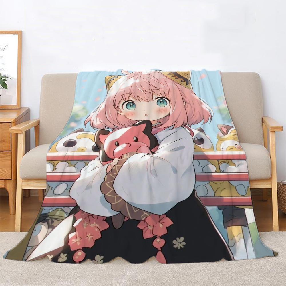 Spy X Family Summer Blanket King Size Moose Blanket For Bed Throw Home Interior Beach Полотенца Microfiber Beds Knitted Plaid