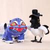 1Pcs Fans Gift Anime Kpop Demons Hunters Plush Keychain Cute Purple Tiger Black Hat Magpie With 3 Eyes Monster Pendant Plush Toy