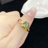 POMOiii Зеленое модное простое кольцо с цирконом для женщин, ювелирные изделия для девочек, подарок на вечеринку с камнем овальной формы, индивидуальный подарок на свадьбу