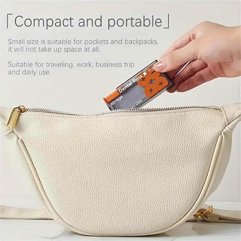 Портативный диспенсер для нити включает в себя 10 шт., автоматический выдвижной органайзер для нити для ухода за полостью рта, одноразовые палочки для нити
