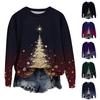 Women's Fashion Printed Long Sleeve Loose Round Neck Sweatshirt Top Fall