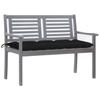 Day and Night - Day and Night 2-seater Garden Bench In Gray Eucalyptus Wood and 120 Cm Cushion