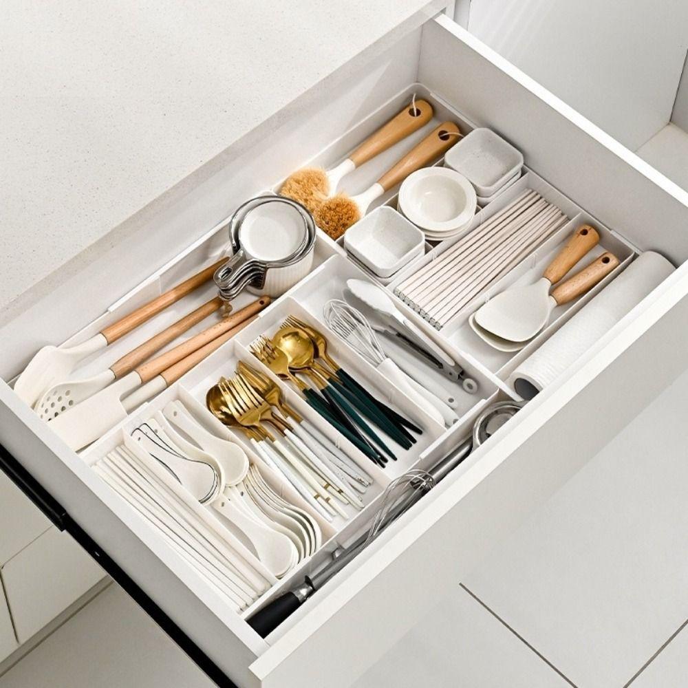 Makeup Storage Drawer Organizer Plastic Kitchen Storage Box New Drawer Divider Tray Home Use