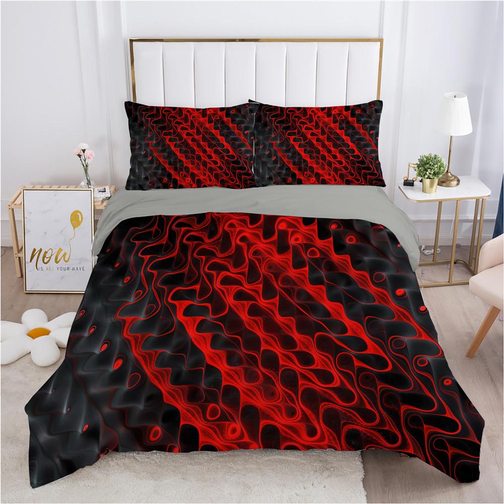 Colorful Weave Bedding Set Rainbow Psychedelic King Queen Double Duvet Cover 3D Geometric Comforter Cover Microfiber Quilt Cover