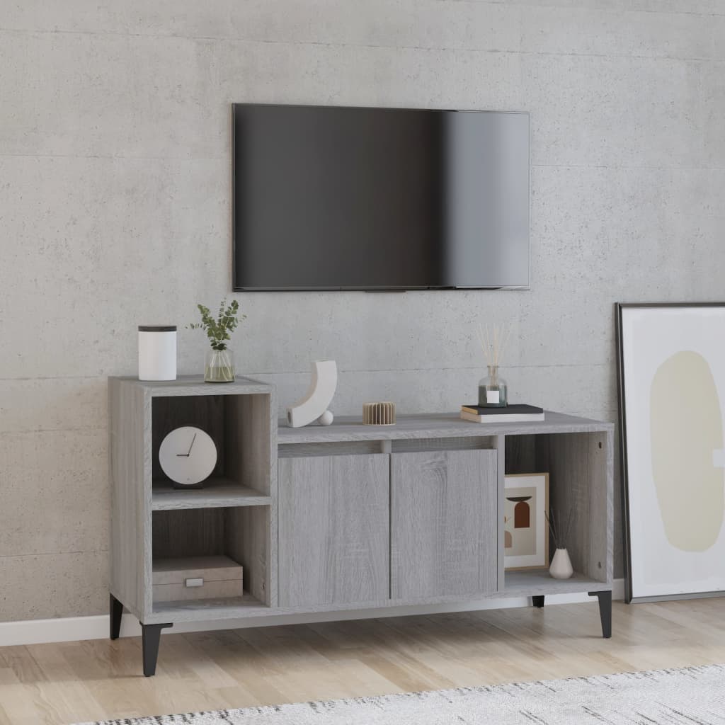 TV Cabinet Gray Sonoma 100x35x55 cm Particleboard