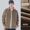Мужская рабочая рубашка в стиле ретро с длинным рукавом в корейском стиле — модная, свободная, универсальная, молодежная повседневная куртка с карманами.