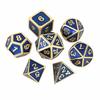Yourandoll 7-Piece Zinc Alloy Metal Dice, Polyhedral Dice Sets D20, D12, D10, D8, D6, D4 for Dungeons and Dragons DND TRPG MTG Tabletop Games, 16mm (B