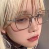 Anti Blue Light Irregular Square Shades With Metal Frame Vintage Small Square Sunglasses High-End Eyeglasses Frames