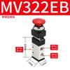 MV322PB Two-position Five-way Three-way Control Valve Round Button Mechanical Valve 322R Roller Type Pneumatic Manual Valve