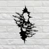 1pc Scary Skeleton Metal Wall Decor: Modern Halloween Art for Interior and Outdoor Home Decor
