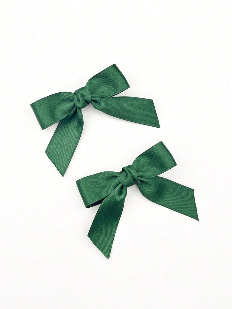 2 pieces of women's solid bow hair clips suitable for daily wear, weddings, music festivals, bow hair accessories