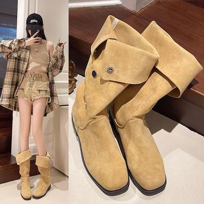 Темпераментные тонкие ботинки осень и зима новые, но ботфорты ботинки Мартин нескользящий толстый каблук однотонные ботильоны