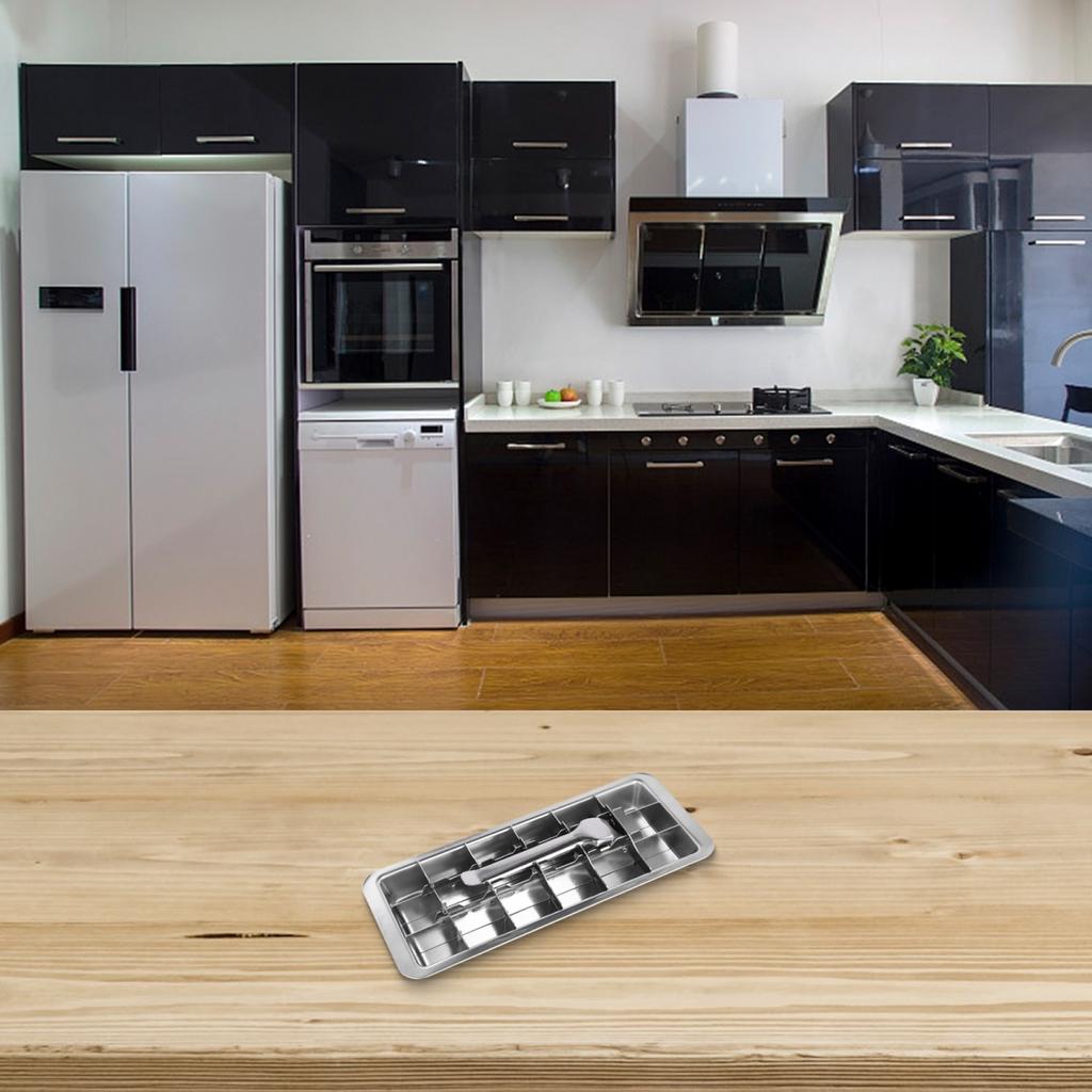 1шт нержавеющая сталь 18 слотов легкосъемные лотки для кубиков льда льдогенератор