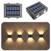 LED Solar Wall Lamp Outdoor Lighting Waterproof Up And Down Glowing Solar Light Courtyard Garden Home Decoration Wall Lights