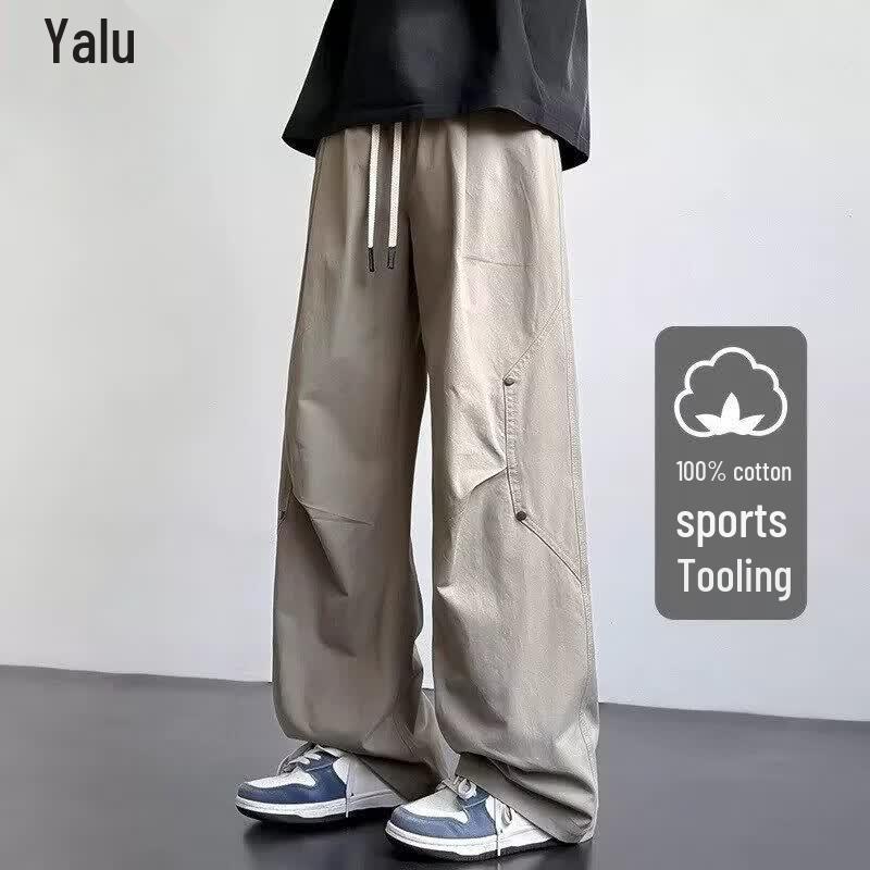 Мужские хлопковые повседневные прямые брюки-карго Yalu